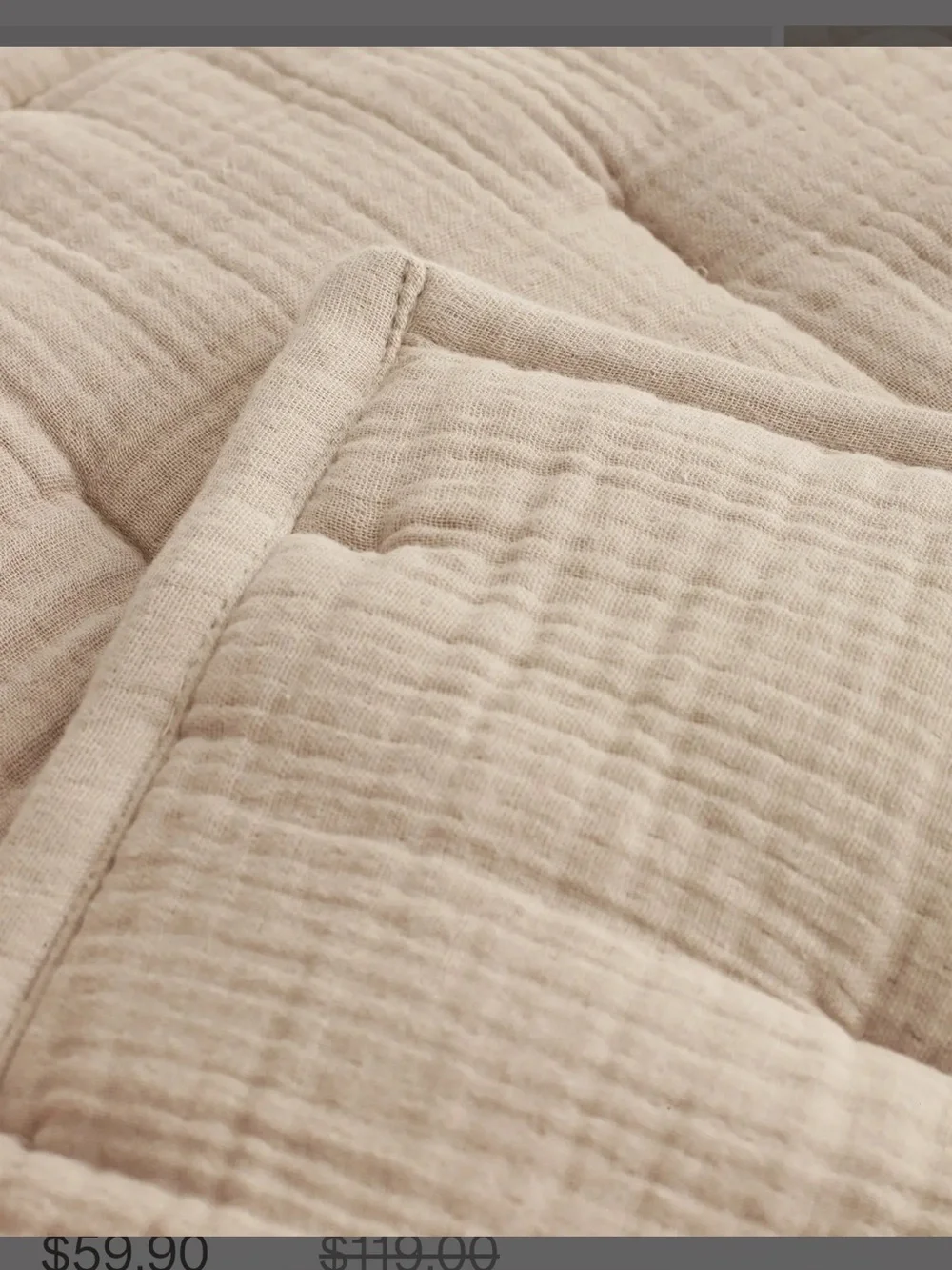 NWT Quince Organic Cotton Gauze Dream Quilt in Dune!